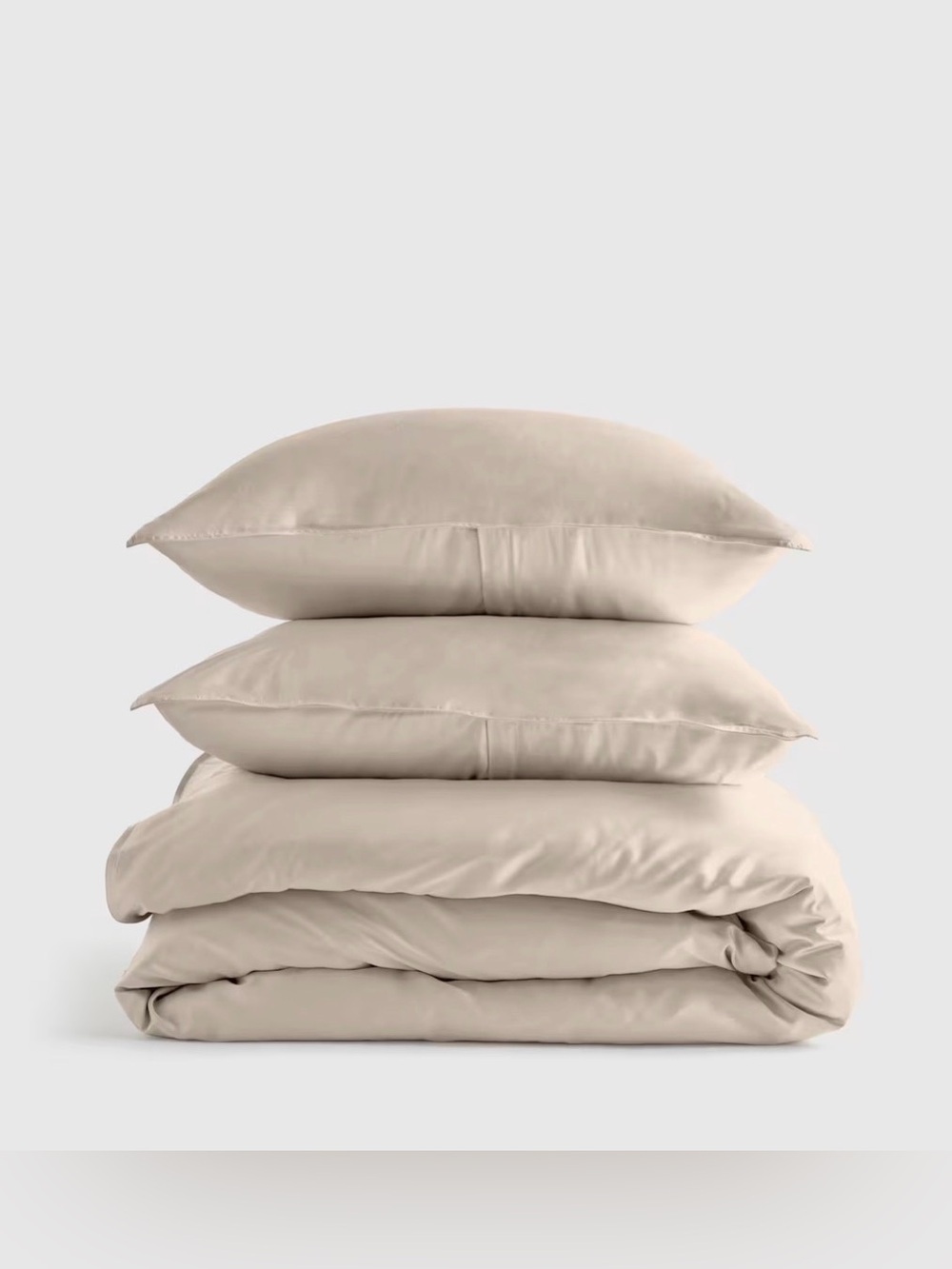 Quince Bamboo Duvet Cover Set Beige (Sand) King/Cal King NWT IN PACKAGE